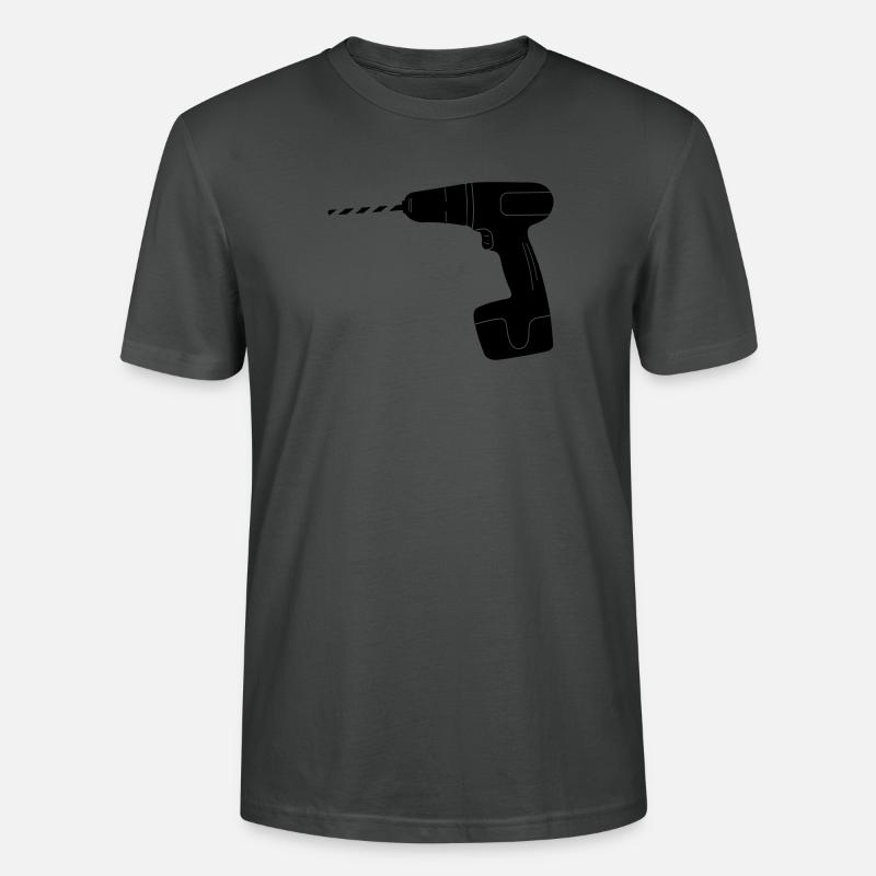 Werkzeugbohrer-Logo - Stanley/Stella Unisex Bio-T-Shirt CRAFTER - Anthrazit