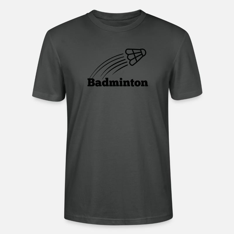 Badmintontext mit hochfliegendem Shuttle - Stanley/Stella Unisex Bio-T-Shirt CRAFTER - Anthrazit