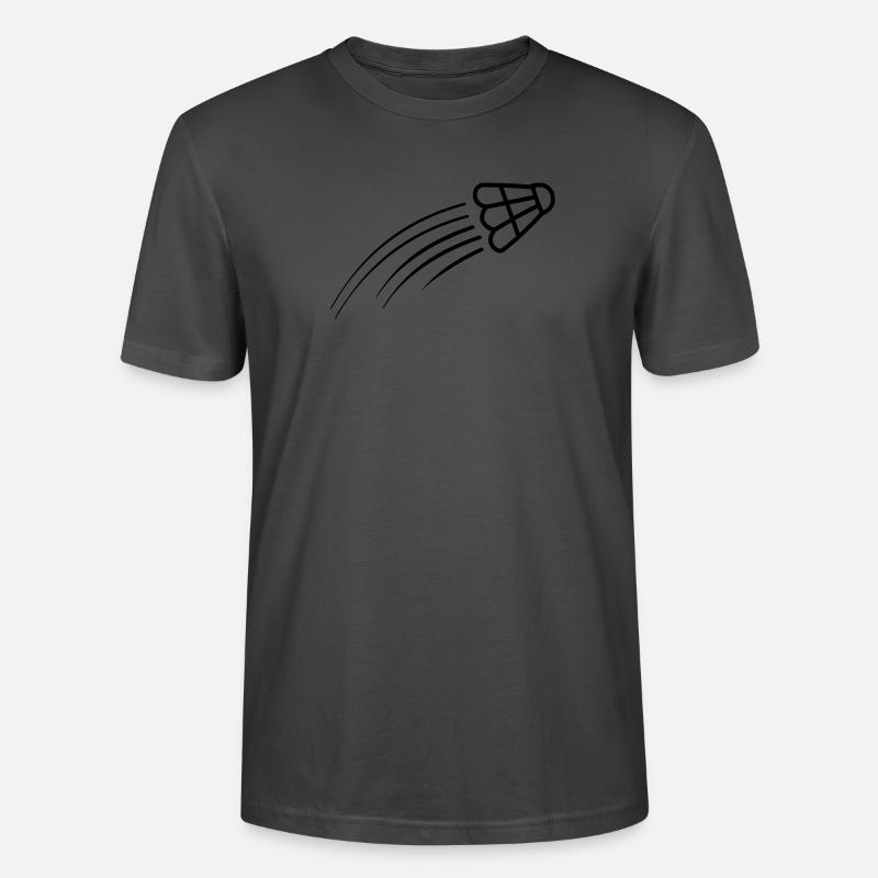 Badminton einfaches Shuttle-Logo - Stanley/Stella Unisex Bio-T-Shirt CRAFTER - Anthrazit