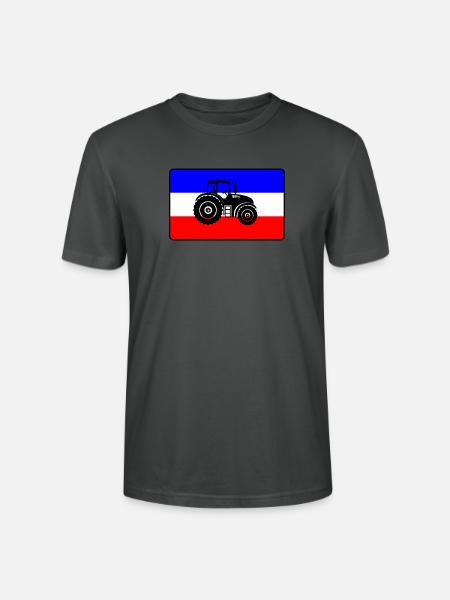Flaggenbauern protestieren mit Traktor - Stanley/Stella Unisex Bio-T-Shirt CRAFTER - Anthrazit