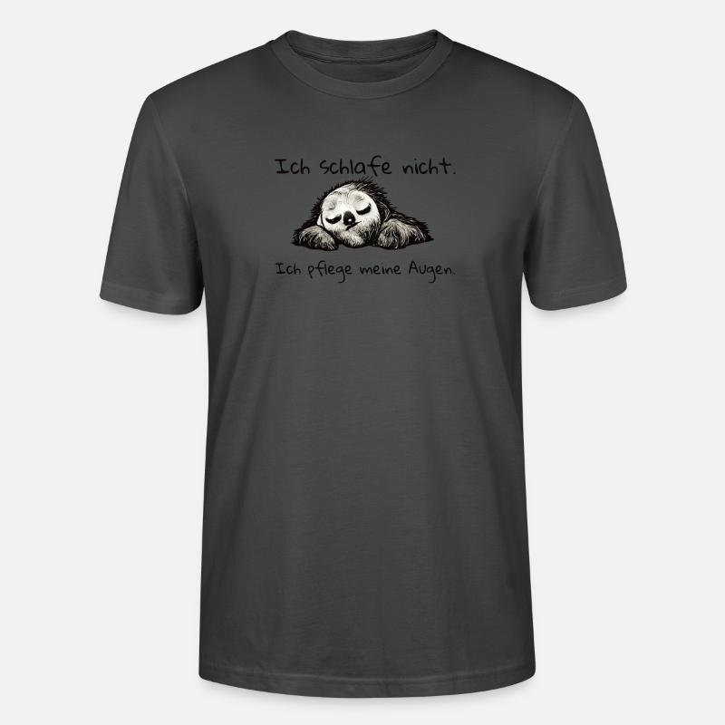 Faultier ich schlafe nicht - Stanley/Stella Unisex Bio-T-Shirt CRAFTER - Anthrazit
