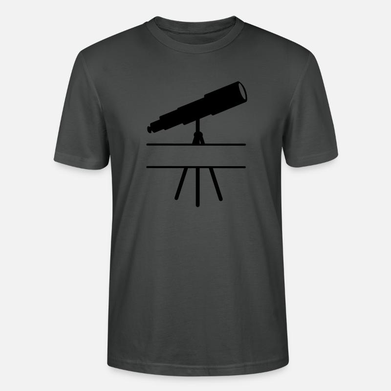 Teleskop-Schattenbild mit Leerzeichen oder Balken - Stanley/Stella Unisex Bio-T-Shirt CRAFTER - Anthrazit