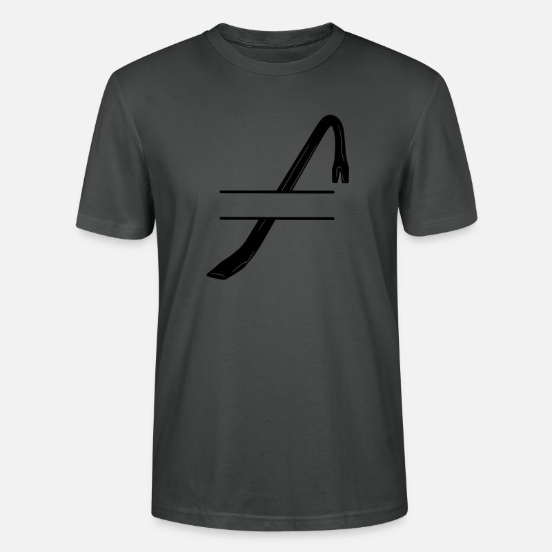 Logo cambrioleur Pied-de-biche ou pied-de-biche - T-shirt bio CRAFTER Stanley Stella Unisexe - charbon