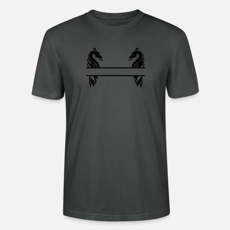 Wikinger zwei Drachen - Stanley/Stella Unisex Bio-T-Shirt CRAFTER - Anthrazit