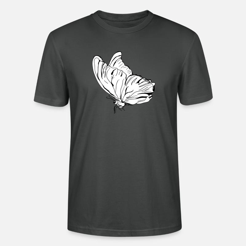 papillon vecter - T-shirt bio CRAFTER Stanley Stella Unisexe - charbon