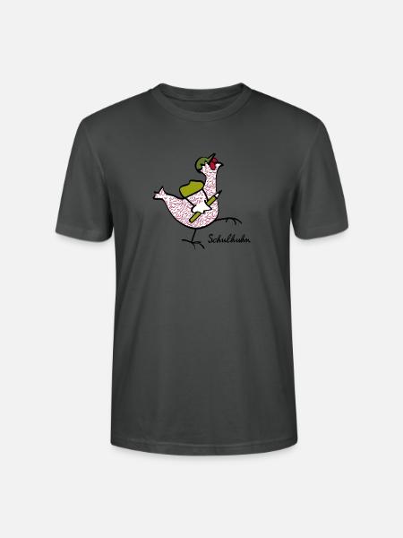 RIKELS Das Schul-Huhn starke Begleiter im Alltag - Stanley/Stella Unisex Bio-T-Shirt CRAFTER - Anthrazit