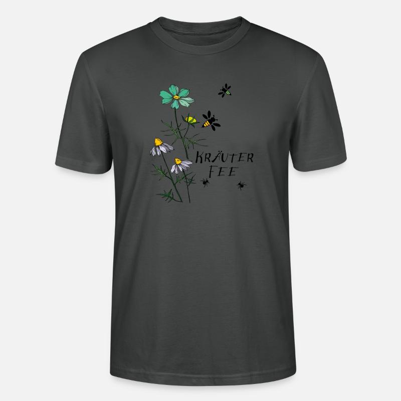 Herbe, Fée, Abeille, Fourmi - T-shirt bio CRAFTER Stanley Stella Unisexe - charbon