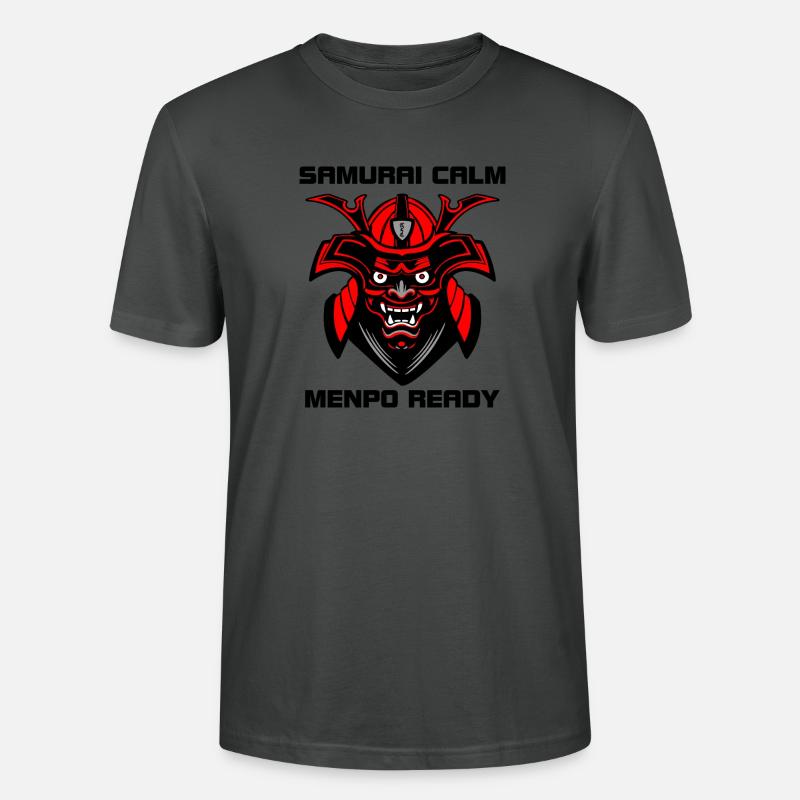 Ruhig wie ein Samurai – Menpo Ready - Stanley/Stella Unisex Bio-T-Shirt CRAFTER - Anthrazit