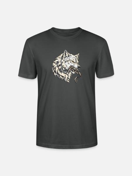 Fenrir Wolf mit gebrochenen Ketten - Stanley/Stella Unisex Bio-T-Shirt CRAFTER - Anthrazit