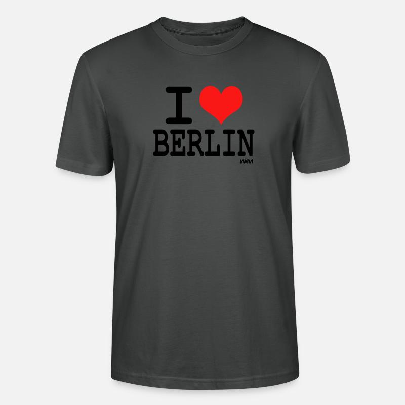 I love Berlin  - Stanley/Stella Unisex Bio-T-Shirt CRAFTER - Anthrazit