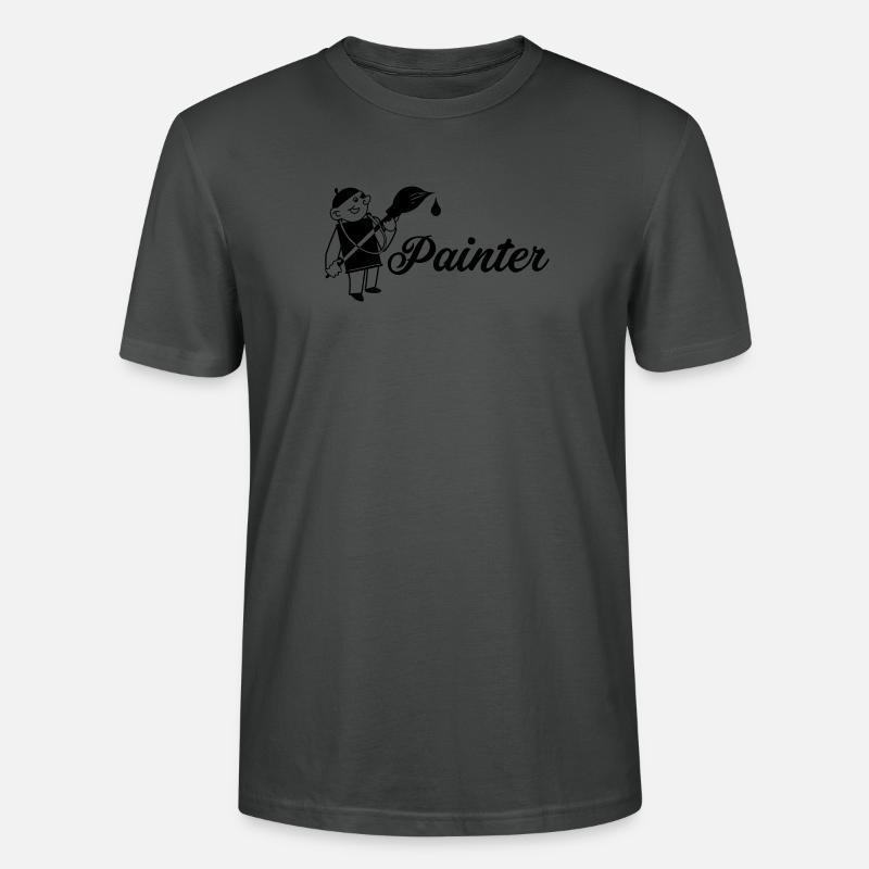 Maler mit Pinsel Text painter - Stanley/Stella Unisex Bio-T-Shirt CRAFTER - Anthrazit