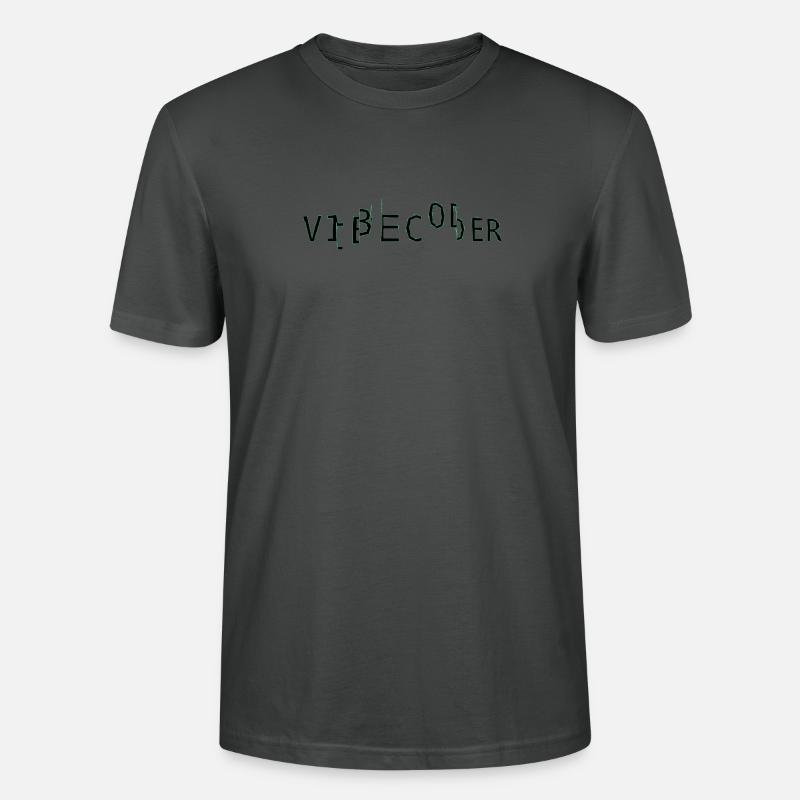 vibecoder_mono Glitch - Stanley/Stella Unisex Bio-T-Shirt CRAFTER - Anthrazit