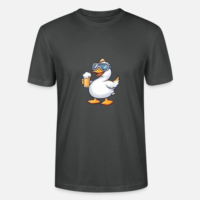 Gans Apres Ski Bier Comic - Stanley/Stella Unisex Bio-T-Shirt CRAFTER - Anthrazit