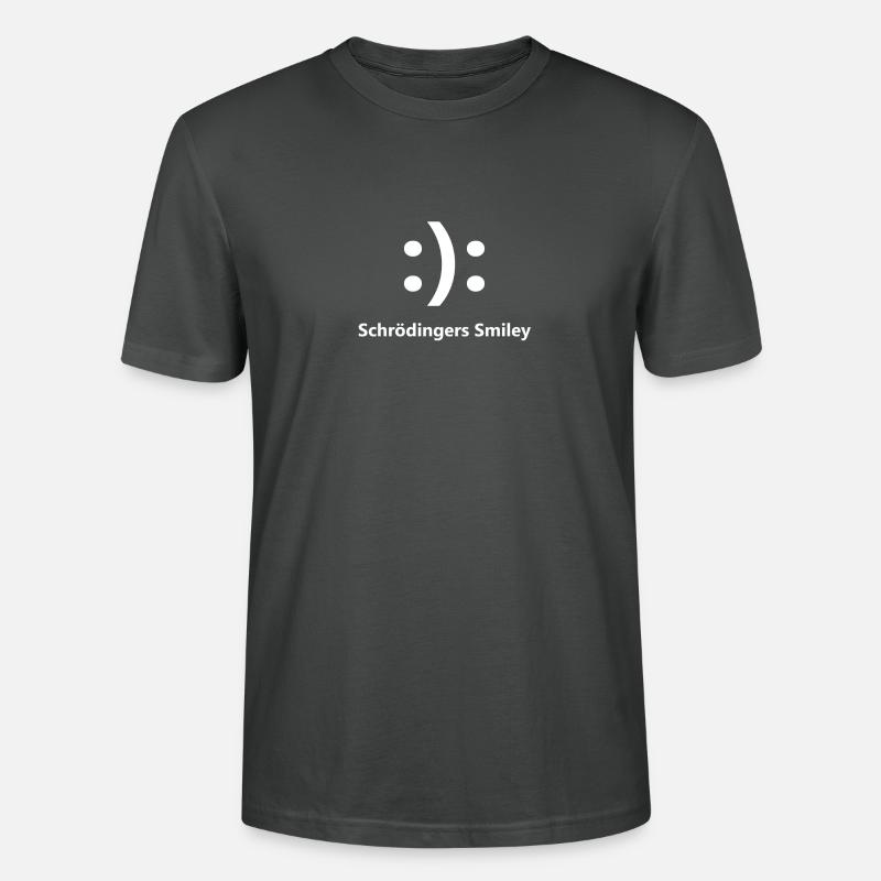 Schrödingers Smiley Katze Physik - Stanley/Stella Unisex Bio-T-Shirt CRAFTER - Anthrazit