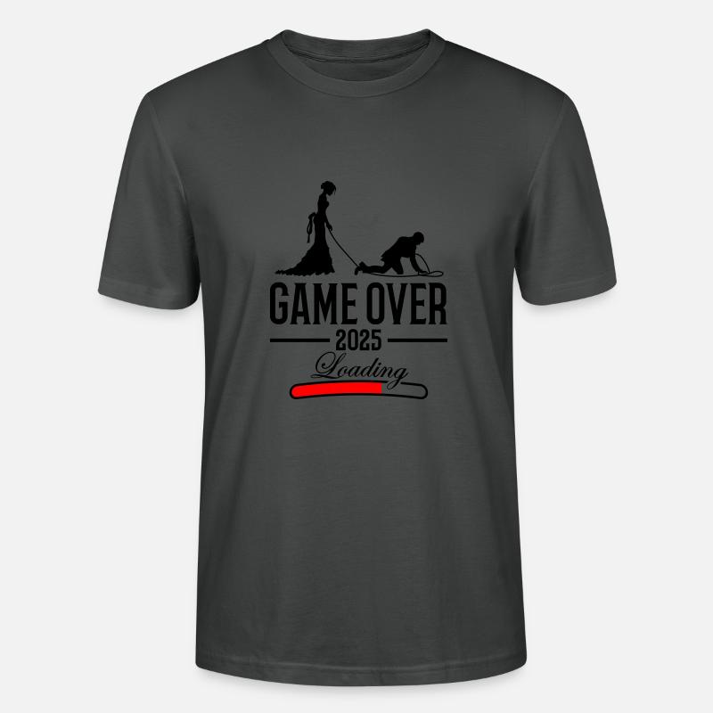 Hochzeit Loading 2025 Game Over - Stanley/Stella Unisex Bio-T-Shirt CRAFTER - Anthrazit