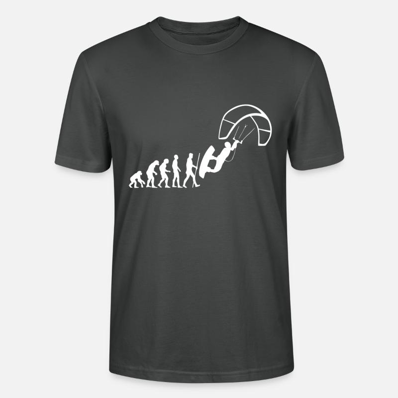 Évolution du cerf-volant - T-shirt bio CRAFTER Stanley Stella Unisexe - charbon