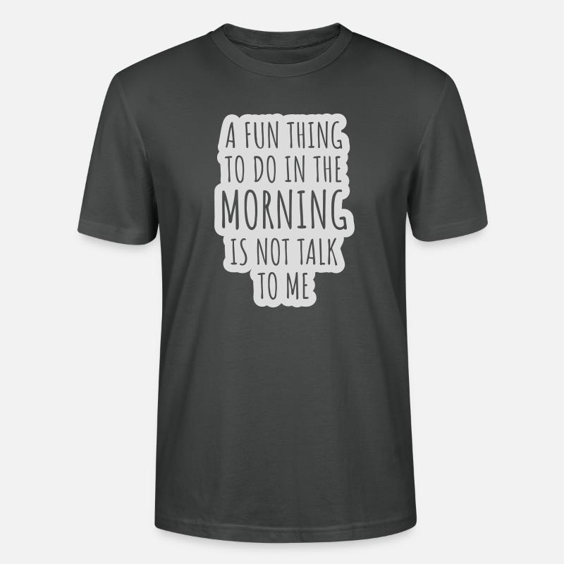 ne me parle pas - T-shirt bio CRAFTER Stanley Stella Unisexe - charbon