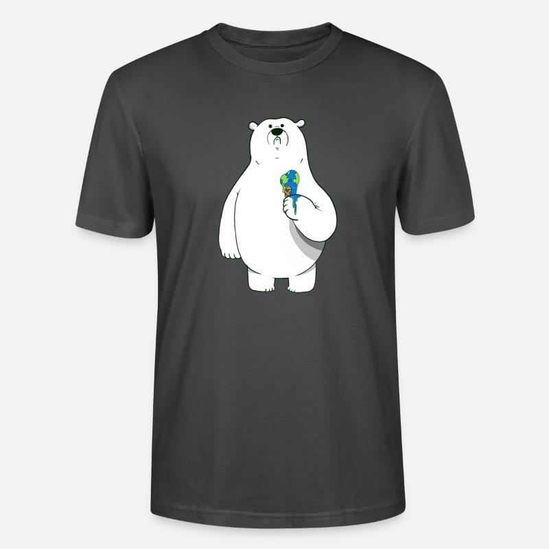 eisbär mit eis artsarah - Stanley/Stella Unisex Bio-T-Shirt CRAFTER - Anthrazit