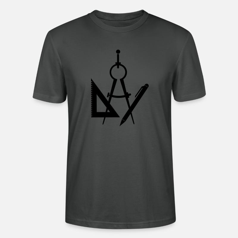 Logo de passeur d’architecte d’outils - T-shirt bio CRAFTER Stanley Stella Unisexe - charbon