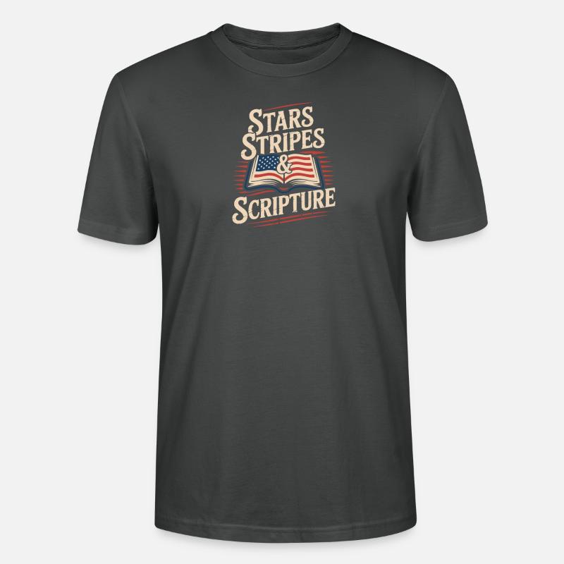 Stars, Stripes & Scripture Lightblessed - Perfekte - Stanley/Stella Unisex Bio-T-Shirt CRAFTER - Anthrazit