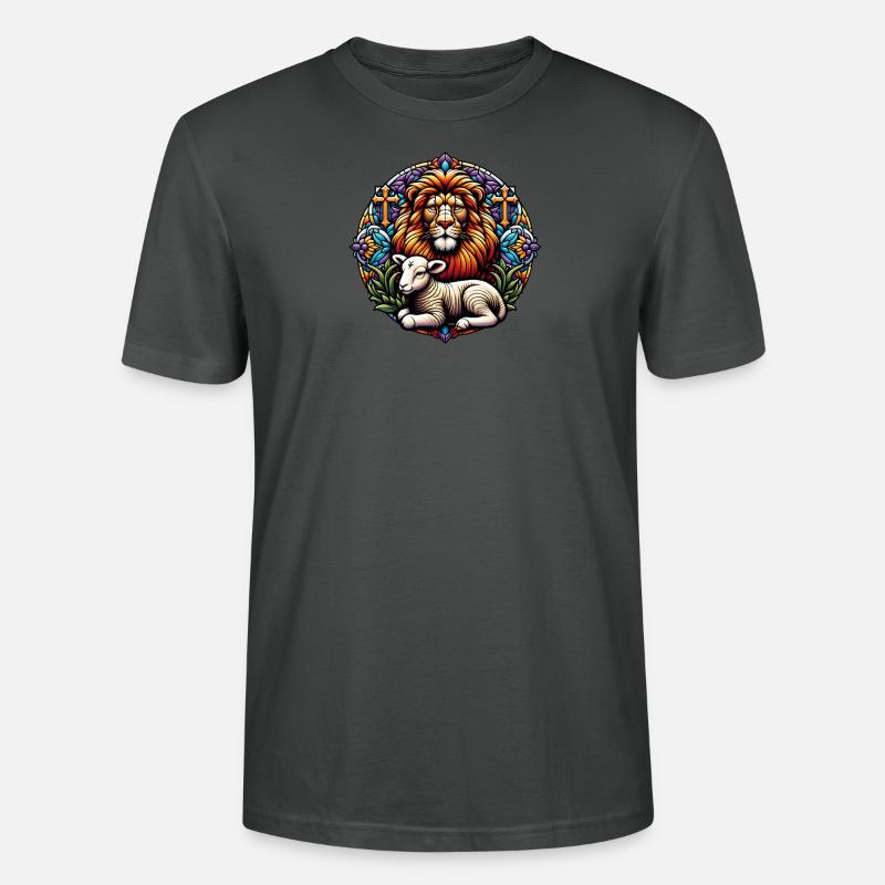 Christliche Kleidung Löwe Und Lamm - Stanley/Stella Unisex Bio-T-Shirt CRAFTER - Anthrazit
