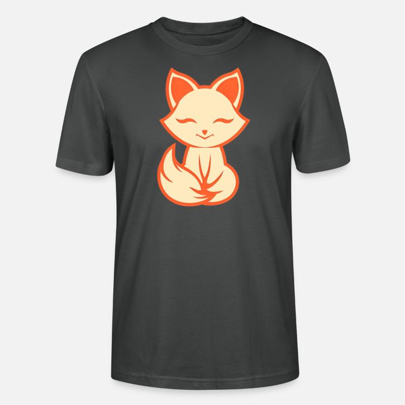Fuchs Logo, einfaches Fuchs Design - Stanley/Stella Unisex Bio-T-Shirt CRAFTER - Anthrazit