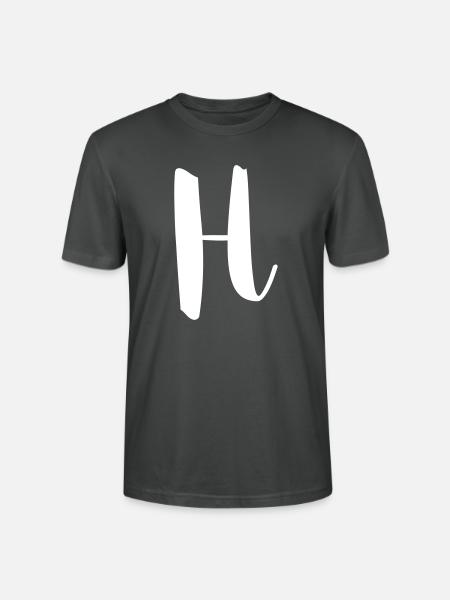 Buchstabe H - Stanley/Stella Unisex Bio-T-Shirt CRAFTER - Anthrazit