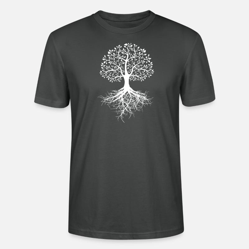 Baum des Lebens - Stanley/Stella Unisex Bio-T-Shirt CRAFTER - Anthrazit