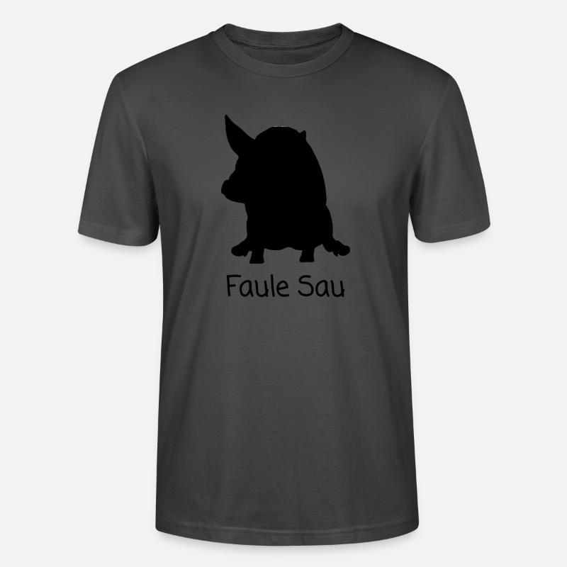 Faule Sau - Stanley/Stella Unisex Bio-T-Shirt CRAFTER - Anthrazit