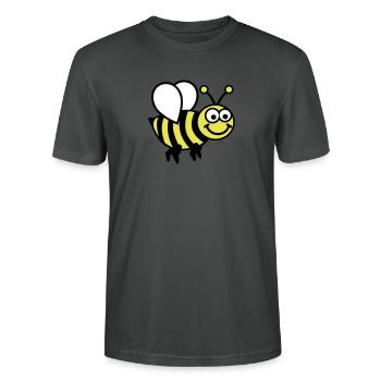 Biene - Stanley/Stella Unisex Bio-T-Shirt CRAFTER - Anthrazit - Vorne - Alina (178cm) & Michal (187cm)