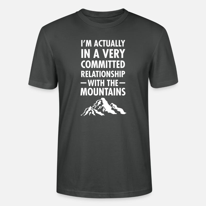 Committed Relationship With The Mountains - Stanley/Stella Unisex Bio-T-Shirt CRAFTER - Anthrazit