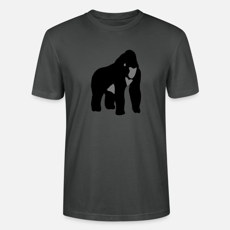 Ape Monkey Gorilla - T-shirt bio CRAFTER Stanley Stella Unisexe - charbon