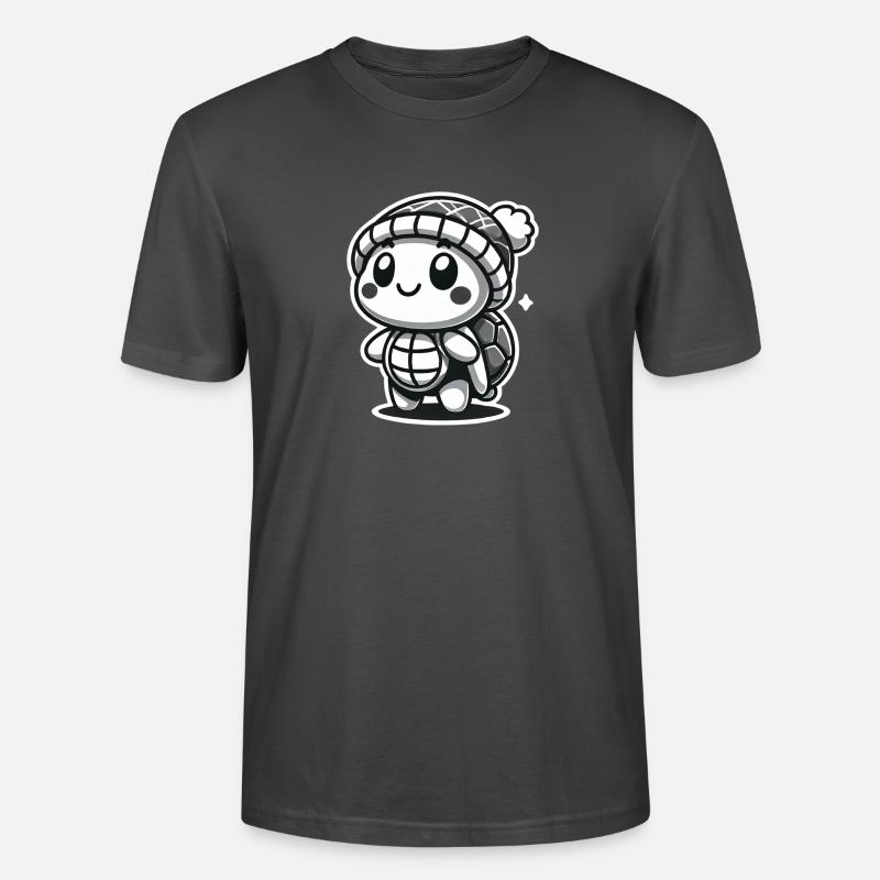 Curious Turtle - Hat Explorer - Stanley/Stella Unisex Bio-T-Shirt CRAFTER - Anthrazit