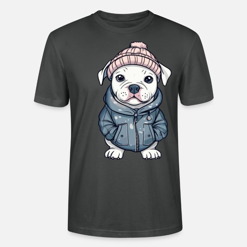 Pit Terrier Chien Élégant - T-shirt bio CRAFTER Stanley Stella Unisexe - charbon