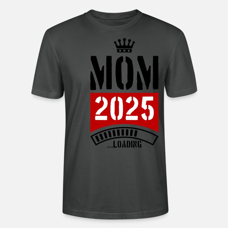 Mama 2025 Loading Mom - Stanley/Stella Unisex Bio-T-Shirt CRAFTER - Anthrazit