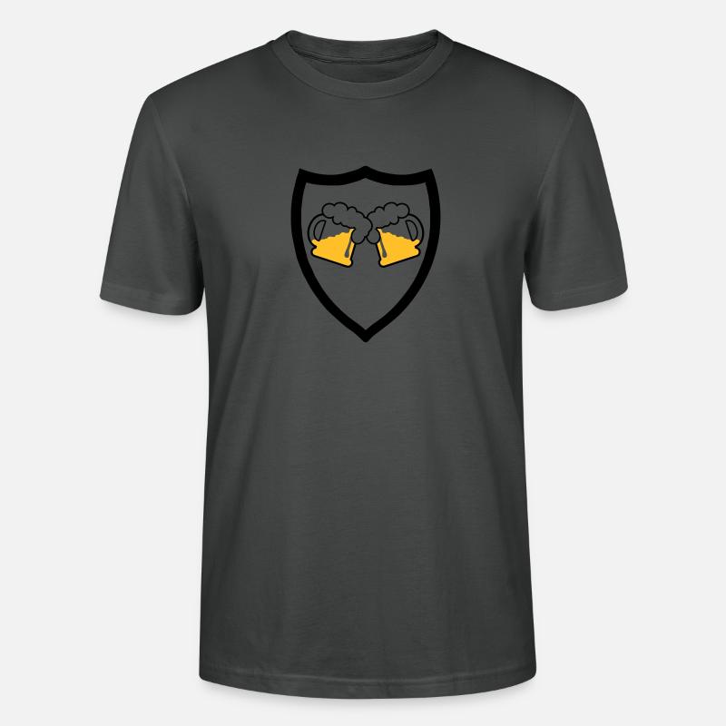 Bier Emblem 2c - Stanley/Stella Unisex Bio-T-Shirt CRAFTER - Anthrazit