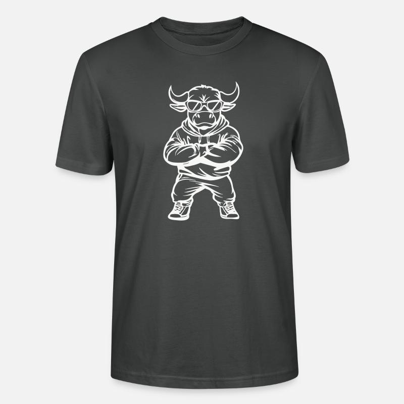 Taurus Bande dessinée Cool - T-shirt bio CRAFTER Stanley Stella Unisexe - charbon