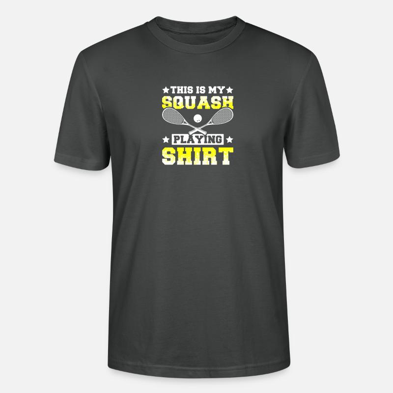 This is my squash playing - Stanley/Stella Unisex Bio-T-Shirt CRAFTER - Anthrazit