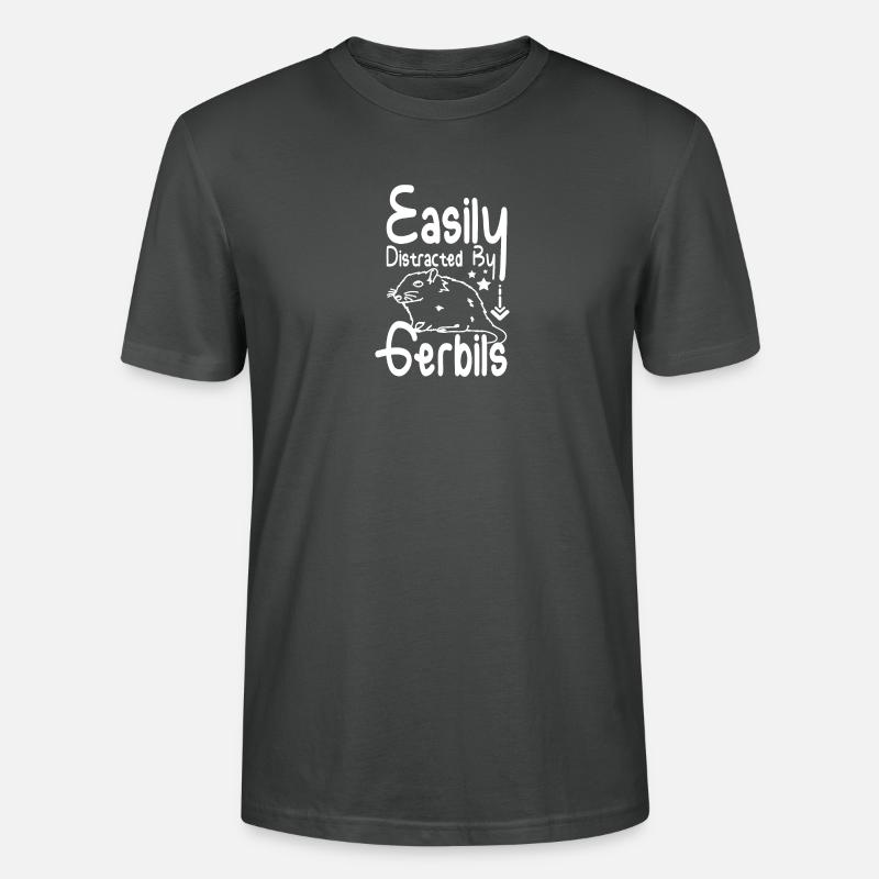 Easily distracted by gerbils - Stanley/Stella Unisex Bio-T-Shirt CRAFTER - Anthrazit