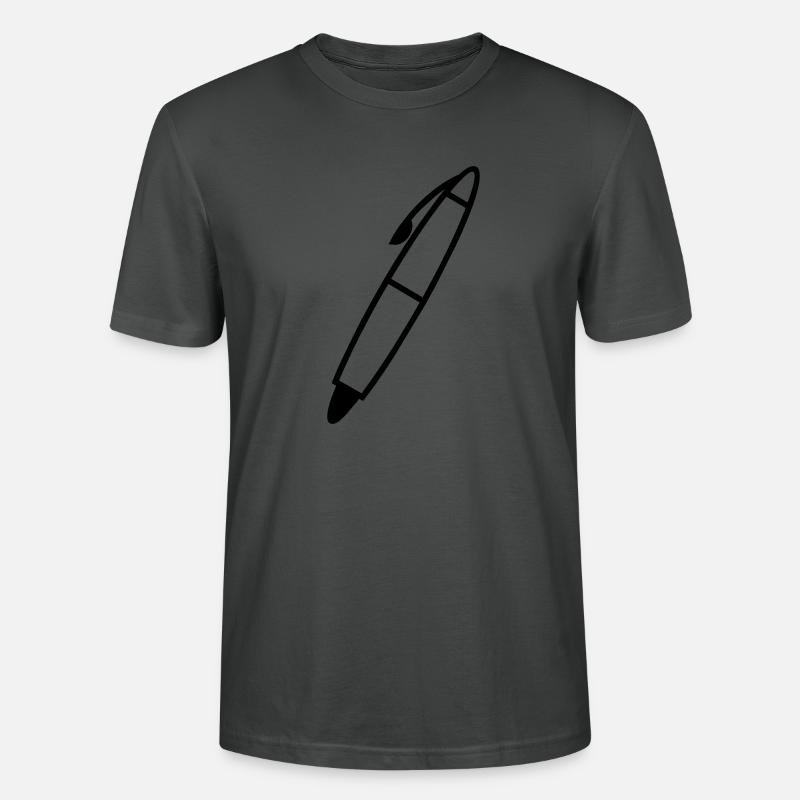 Écriture stylo ombre figure transparente - T-shirt bio CRAFTER Stanley Stella Unisexe - charbon