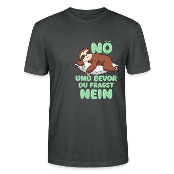 Nö Und Bevor Du Fragst Nein - Stanley/Stella Unisex Bio-T-Shirt CRAFTER - Anthrazit - Vorne - Alina (178cm) & Michal (187cm)
