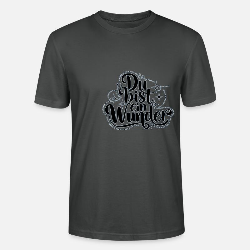 Du bist ein Wunder - Stanley/Stella Unisex Bio-T-Shirt CRAFTER - Anthrazit
