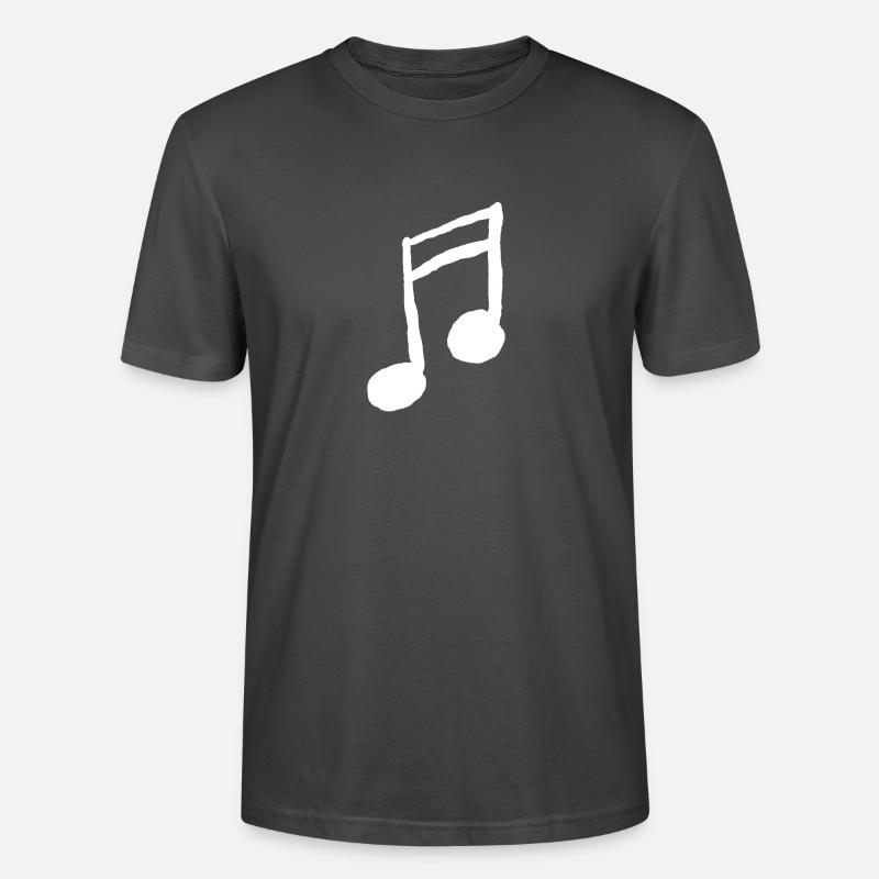 Note (logo large, white) - Stanley/Stella CRAFTER Unisex Organic T-Shirt - anthracite