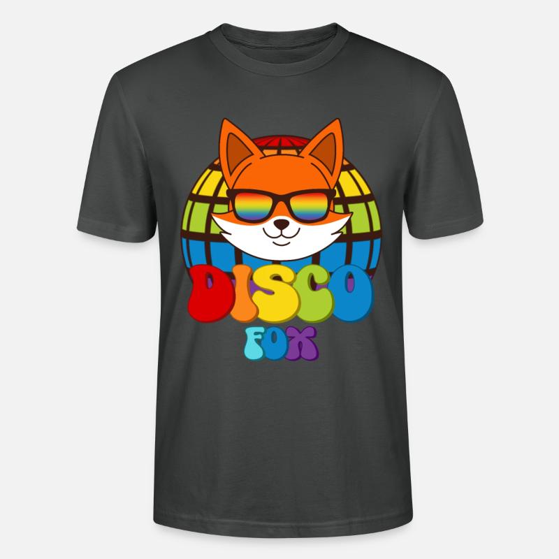 Disco Fox Discokugel Fuchs Sonnenbrille Discofox - Stanley/Stella Unisex Bio-T-Shirt CRAFTER - Anthrazit