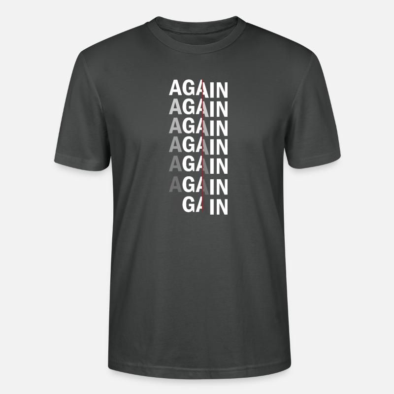 Again Again Again Again - T-shirt bio CRAFTER Stanley Stella Unisexe - charbon