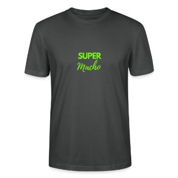 SUPER Macho - T-shirt bio CRAFTER Stanley Stella Unisexe - charbon - Devant - Alina (178cm) & Michal (187cm)