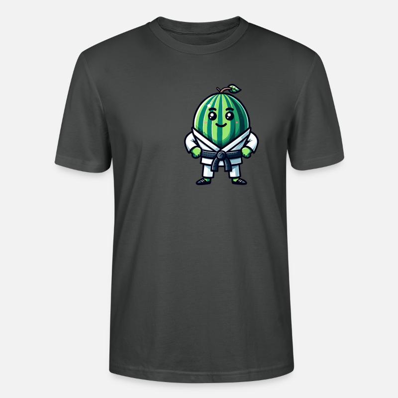 Karate Wassermelone Krieger mit Gi - Stanley/Stella Unisex Bio-T-Shirt CRAFTER - Anthrazit