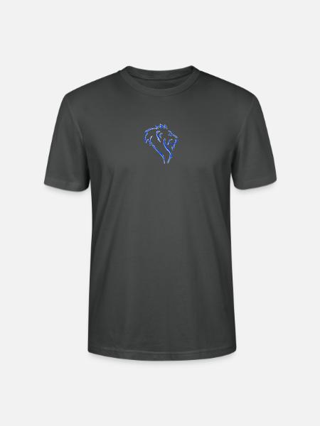 Neon Blue Lion Umrisskunst - Stanley/Stella Unisex Bio-T-Shirt CRAFTER - Anthrazit