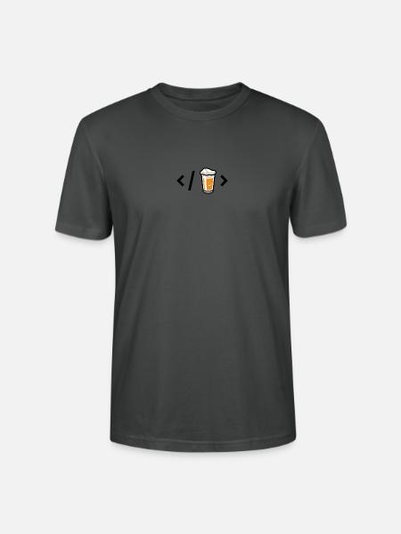 Bierglas-Ikone mit Schaum - Stanley/Stella Unisex Bio-T-Shirt CRAFTER - Anthrazit