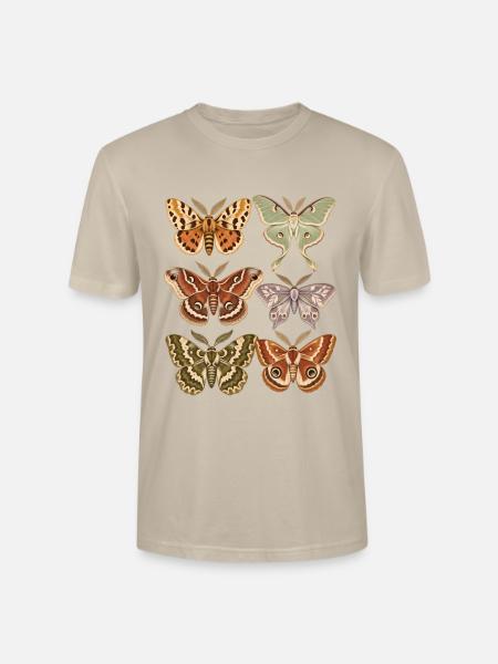 Bunte Nachtfalter Sammlung - Stanley/Stella Unisex Bio-T-Shirt CRAFTER - Beige